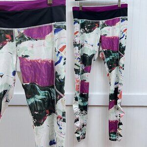Lululemon Speed Tight III Luxtreme Pigment Wave Multi Ruched Leggings Womens 8